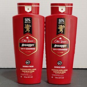 2 Old Spice Men's Swagger Scent of Confidence Body Wash - Cedar Scent - 24 fl oz